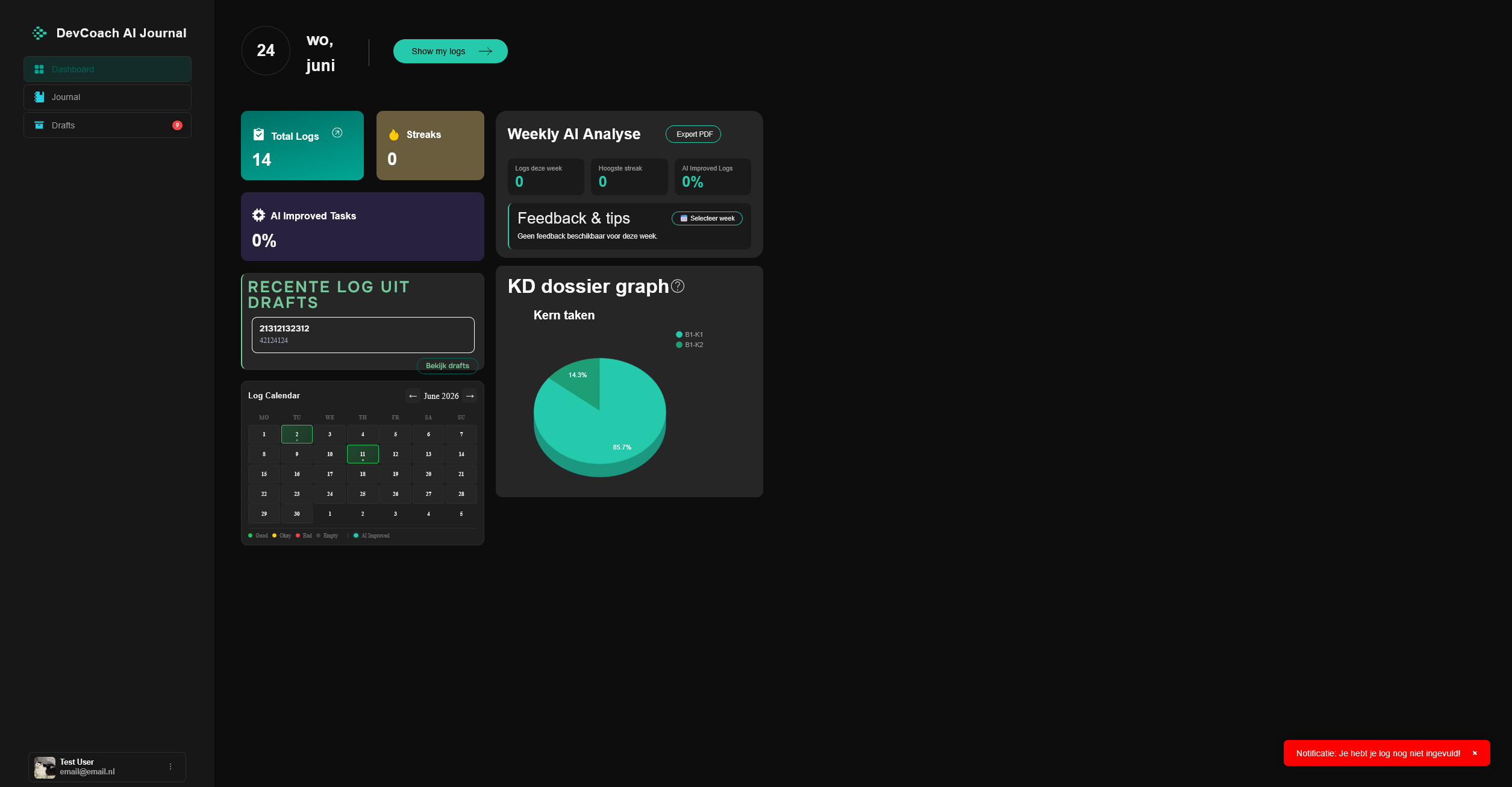 DevCoach AI Journal